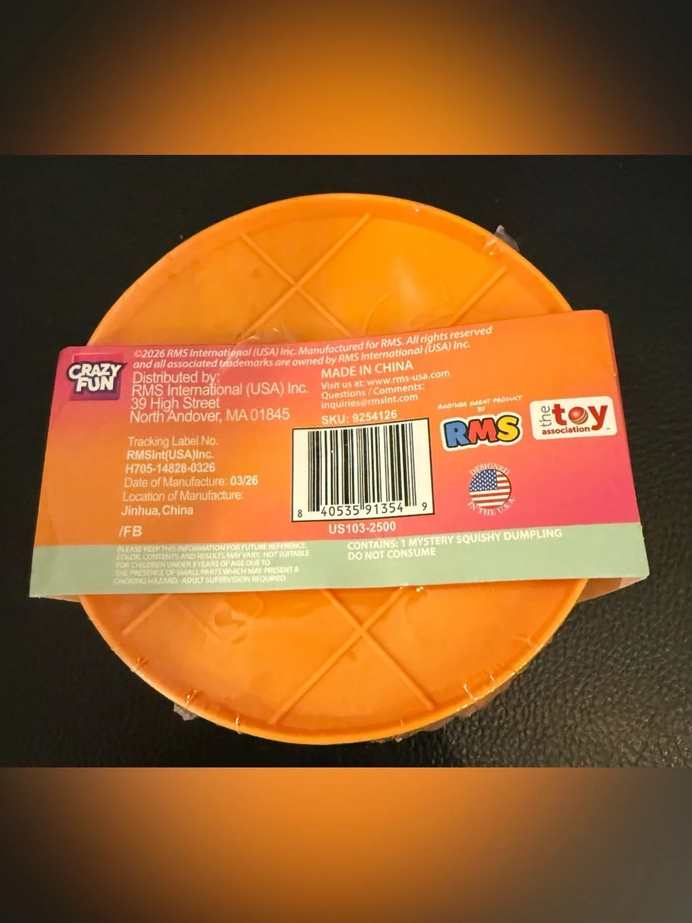 RMS CRAZY FUN MYSTERY SHERBET EDITION DUMPLING. ORIGINAL CITRUS SCENT. VIRAL NWT
